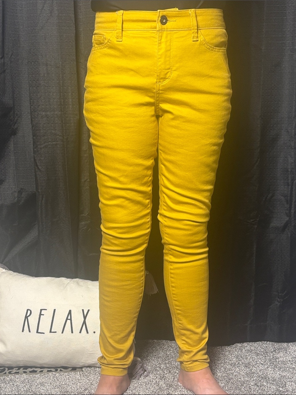St. John's Bay Bright Yellow Skinny Jeans